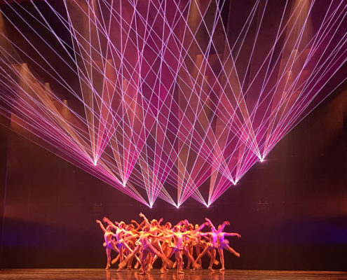 Louisville ballet laser light show swan lake 2022 brown theater lapis